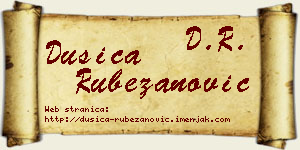 Dušica Rubežanović vizit kartica